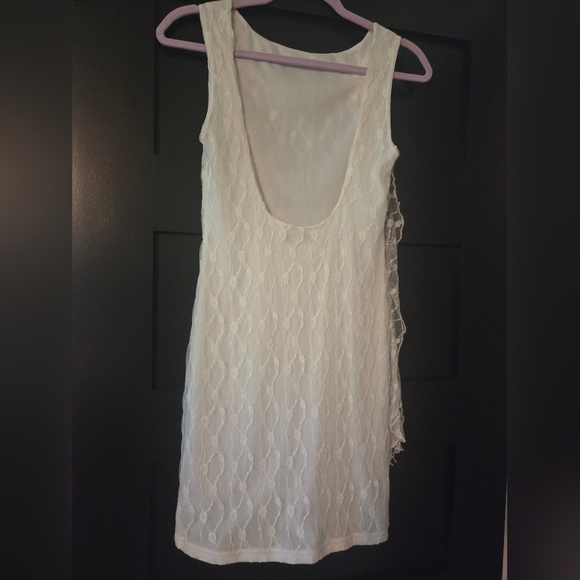 HYFVE White Lace Mini Dress With A Captivating Back Plunge - Picture 6 of 6